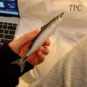 시뮬레이션 수제비 수성볼펜 7개, 부드러운 필기감 및 간편한 리필, 수업 상품, OOTD, 신학기, 할로윈, 파티 답례품 및 선물용으로 이상적