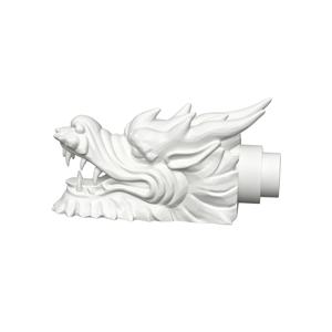 1개 화이트 워터 스파우트, 정원 연못 분수 스파우트 장식, 중국 스타일 용 조각 수도구, 야외 연못, 안뜰 수영장, 욕실 세면대용, 물 장식품, 조경 및 주택 리노베이션용 빈티지 장식 수경 액세서리