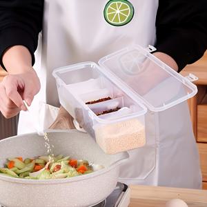 주방용 양념통 1개, 가정용 5칸 화이트 양념병, 편리한 분류 및 보관, 다기능 소품 수납함, 양말 정리용 및 주방 수납용