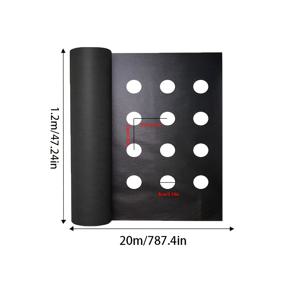20미터 블랙 천공 부직포 잡초 방지 원단 롤, 화단 및 채소밭 등 다양한 장소에 적합, 잡초 방지 및 토양 덮개용