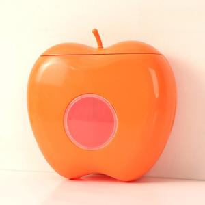사과 모양 수납 상자 1개(랩 커버 제외), 내구성 있는 공간 절약형 벽걸이형 가방 정리함, 비식품용 랩 홀더, 주방 및 욕실용 실용적인 수납 용품, 밀봉백 및 비닐봉투를 깔끔하게 정리하기에 이상적