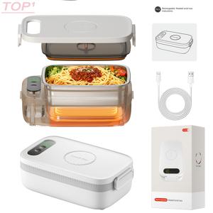 엄마를 위한 휴대용 보온 보온 도시락통, 14000mAh 고속 충전 배터리 용량, 휴대용 식품 보온기, 터치스크린 전원 켜짐 디스플레이, 1리터 대용량 식품 보온기, 외출, 여행, 캠핑, 사무실용으로 적합
