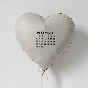 30-inch Calendar Stier Heart-shaped Foil Balloon Set, Suitable for Birthday Parties, Anniversaries, Coming-of-age remonies, First Birthdays, Valentine's Day, Christmas Decorations Photo Props