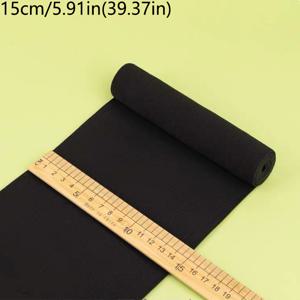 39.37In 블랙 재봉 탄성 밴드 다중 사양 10Cm/12Cm/15Cm/20Cm 의류, 바지, 공예용 - 탄성 및 내구성 있는 원단 액세서리