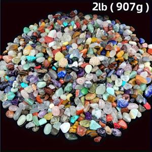 600개 이상 (2lb) 보석류와 세트, 30종 이상 벌크 암석 및 광물 과학 키트, 암석 컬렉션, 타ंब러드 칩 , 분쇄석
