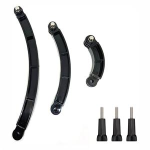 3-in-1 곡선형 연장 암 (7.5/13.5/19.5cm) + 3개 긴 나사 포함, 스포츠 카메라용 3-in-1 굽은 막대 세트, 각도 조절 가능, GoPro Hero 13/12/11/10/9/8/7/6/5/4/3+/2/1 호환, /DJI/SJCAM/ 등 다양한 스포츠기기에 적합