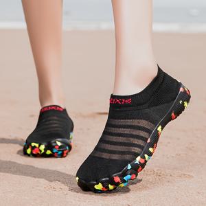 여성용 아웃도어 워터 슈즈, 내마모성 미끄럼 방지 속건 가벼운 배수 워킹 슈즈, 하이킹, 해변, 드라이빙, 요가, 수영 및 다양한 야외 활동에 적합한 통기성