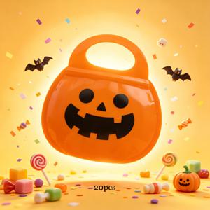 할로윈, 망자의 날 & 추수감사절용 휴대용 자동 밀봉 봉투 20개, DIY 두꺼운 밀폐 파우치, 휴일 장식용 소형 선물 보관 봉투, 트릭 오어 트릿 포장 봉투, 미니 수공예품, 파티 답례품 포장 용품