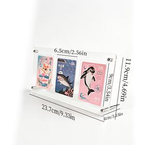 아크릴 멀티 슬롯 카드 프레임 (3슬롯/9슬롯), 아이돌 사진 카드 디스플레이 박스, 데스크탑 보관 스탠드, 투명 아크릴 카드 홀더, 3패널/9칸 스타 카드 디스플레이 랙, 사진 보관 테이블