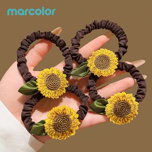 Marcolor 빅 인테스틴 머리끈 4개입, 포니테일 및 올림머리용 부드럽고 내구성 좋은 헤어 밴드, 학교, 쇼핑 및 홈웨어에 다용도, 학생 및 여성용으로 딱딱한 스타일의 데일리 필수 헤어 액세서리