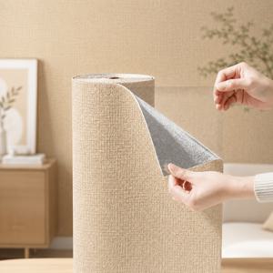1롤 19.7 X 196.9인치 3D 폼 벽지, 자가 점착 비닐 텍스처 벽 패널, 필 앤 스틱, 직선 매칭 무 타일링, 즉시 부착, 접착제 불필요, 도구 불필요, 간편한 청소, 와이퍼 사용 가능, 간편한 절단, 벽 리모델링, 방음, 장식 스티커 (거실용)