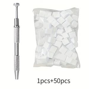 50개 미니 스펀지 큐브 (1개 핀셋 그립 포함), 네일 컬러링 스펀지 그라데이션 블렌딩 네일 (클로 픽킹 도구 포함)