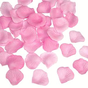1000개 부드러운 핑크 인공 장미 꽃잎 - 결혼식, 발렌타인데이, 크리스마스, 어머니날을 위한 폴리에스터 리얼리틱 페탈 조각, 배터리 불필요, 가벼우면서도 튼튼한 홈 데코, 추수감사절에 완벽한 웨딩 장식