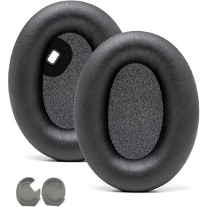 Sony (WH1000XM4) 오버이어 헤드폰용 교체 이어패드 2개 세트. 부드러운 PU 소재로 제작되었으며, 고급스러운 메모리폼 패딩, 두꺼운 디자인, 그리고 매우 내구성이 뛰어난 이어 쿠션을 특징으로 합니다. 업그레이드된 메모리폼 교체품입니다.