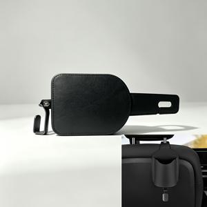자동차 시트 헤드레스트용 다기능 2-in-1 후크 겸용 컵홀더, 극세사 및 아연 합금 소재의 일체형 컵홀더 및 수납 고리 디자인 | 세단, SUV, RV용 공용 모델