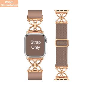 스트랩, Apple Watch 38mm 40mm 41mm 42mm 44mm 45mm 46mm 49mm 호환용 우아한 나일론 밴드, 여성 남성용, 조절식 소프트 나일론 솔로 루프, iWatch 시리즈 11 10 6 5 4 3 2 1 SE 호환