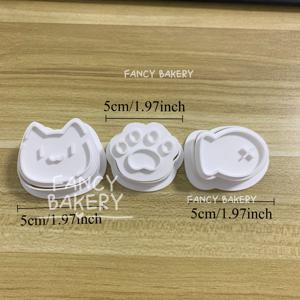 3개/세트 만화 고양이 비스킷 몰드 작은 물고기 고양이 발톱 쿠키 커터 엠보싱기 비스킷 몰드 봉탕 케이크 장식 도구