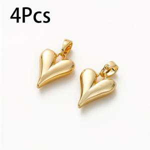 4개 세트 18K 금도금 브라스 펜던트 참 DIY 목걸이 팔찌 액세서리 제작용