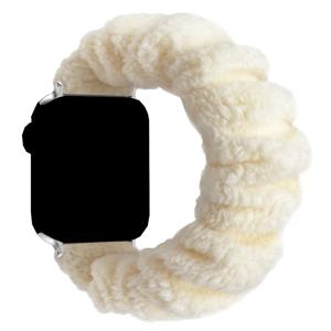 애플워치 38mm, 40mm, 41mm, 42mm, 44mm, 45mm 호환 가능한 귀여운 탄력 있는 소프트 플러시 베어 퍼 스마트워치 밴드, 아이워치 시리즈 9/8/7/6/5/4/3/2/1 SE용 부드럽고 따뜻한 손목 스트랩