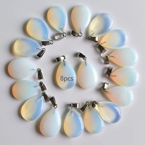 Oplite 물방울 모양 펜던트 참 8개, 목걸이 만들기용 펜던트, DIY 주얼리 제작
