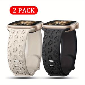 애플워치 밴드 SE 3 45mm/46mm/44mm/42mm/41mm/40mm/38mm/49mm 실리콘 코레아 팔찌용 조각 스트랩 2개 팩, for Iwatch 11/10/9/7/Se/6/8/5/4//2/1 호환, 여성 남성 새해 카니발 마르디 그라 바レン타인데이 선물