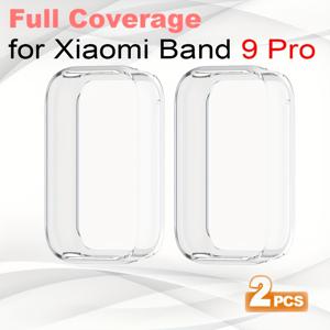 Xiaomi Band 9 Pro 투명 풀 커버 보호 케이스 2개 세트