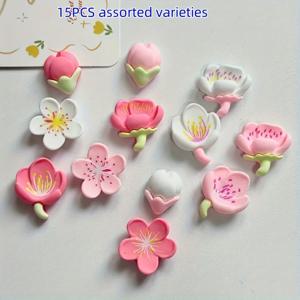 15개 랜덤 혼합 꽃 수지 장식, DIY 공예 액세서리용, 헤어 액세서리 및 주얼리 제작 재료, 수공예품, 주얼리 제작, 펜던트, 헤어 액세서리 장식용, 디자인 주얼리 제작 - 창의적이고 예술적인 프로젝트에 완벽! 구슬 모음