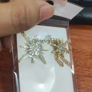 1개 신상 라인스톤 팔각별 체인 브로치, 빈티지 고급 의류 액세서리 별 코사주, 크리스마스 선물