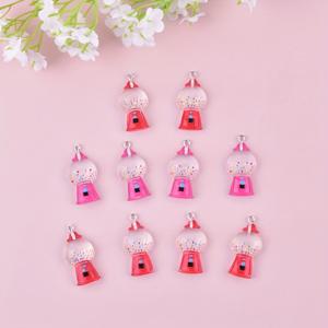 10개 캔디 머신 게임 콘솔 아크릴 참 귀걸이 목걸이 주얼리 DIY 액세서리