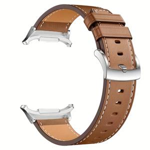 Samsung Galaxy Watch 8 및 8 Classic용 합성 가죽 스트랩 (40mm, 44mm, 46mm 사이즈), 남녀 모두에게 적합. 삼성 워치 8 Classic 및 8 스마트워치 추가용 스타일리시한 버클 손목 밴드