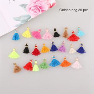30개/팩 랜덤 혼합 색상 1.3cm 혼합 색상 핸드메이드 미니 장식 태슬 펜던트 여성 헤어 장식 머리 장식 재료 태슬 작은 태슬 장식 의류 가방 신발 양말 장식 장식품 주얼리 귀걸이 팔찌 목걸이