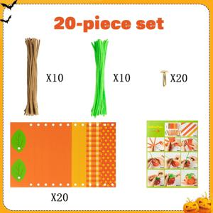 파티 및 이벤트용, 할로윈 DIY 호박 키트 20개, 추수감사절에 적합 - 창의적인 가을 장식 및 파티 선물, 쉬운 설명서, 가을 장식, 공예 파티, 할로윈 모임에 적합, 파티 및 이벤트에 좋은 인상을 남기기