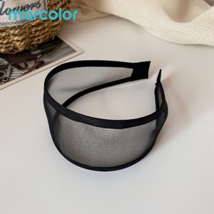 Marcolor 여성용 패션 메쉬 헤어밴드 1개, 고급스럽고 가벼운 럭셔리, 넓은 챙 헤어밴드, 다용도, 통기성, 스타일리시, 통근에 적합, 헤어 액세서리