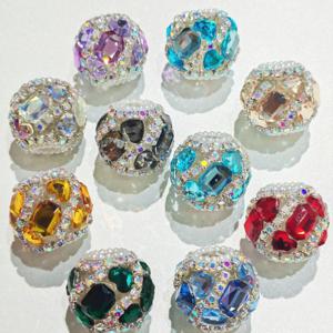 DIY 제작, 휴대폰 고리, 펜참, 신발 액세서리용 풀드릴 헤비듀티 블록 하트 구슬 4개 - 팔찌, 열쇠고리, 공예용 사전 절단 구멍 구슬 (코팅 없음, 구슬 부품)