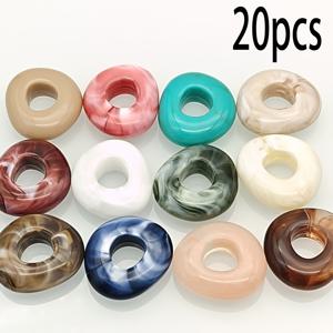 26mm/20개 큰 구멍이 있는 불규칙한 아크릴 후프 구슬, DIY 공예 재료, 의류 장식 액세서리, 수제 비즈 공예용품, DIY 구슬 공예 및 주얼리 제작 용품, 미술, 공예 및 재봉 용품, 장식용 구슬, 목걸이, 팔찌, 귀걸이, 휴대폰 고리, 열쇠고리, 가방 고리 및 기타 수제 액세서리용