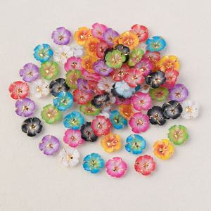 아크릴 꽃 플랫백, 1.0Cm/0.39Inch 미니 그라데이션 플로럴 카부콘, 공예, 네일 아트, 주얼리 제작, 헤어 클립 & 폰 케이스 장식용 3D 레진 스타일 꽃 장식