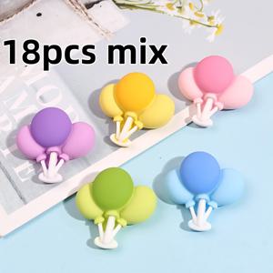 수지 풍선 장식 구슬 액세서리 18개 DIY 크림 접착제 휴대폰 케이스 재료 키트 헤어 클립 헤어 액세서리 헤어 타이 DIY 나막신 패치