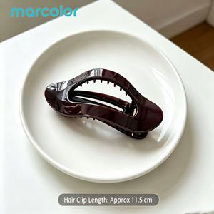 Marcolor 여성용 1개 광택 할로우 오리 부리 헤어 클립, 미끄럼 방지 대형 헤어 바레트, 단색 포니테일 고정 헤어핀, 우아한 데일리 출퇴근 헤어 추가 업스타일 헤어스타일