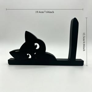 창의적인 고양이 모양 티슈 홀더, 주방 욕실 탁상용 롤 페이퍼 보관 랙, 홈 데코 선반