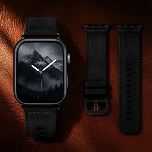 빈티지 인조 가죽 시계 밴드 1개, Apple Watch 38mm 40mm 41mm 42mm 44mm 45mm 46mm 49mm 호환용 스트랩, 남녀공용, 어떤 상황에도 어울리는 스타일리시한 디자인, Apple Watch Ultra SE S11 10 S9 S8 S7 S6 S5 S4 S3 호환