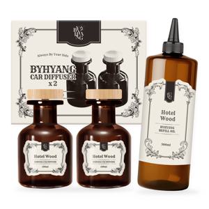 [기획세트] 바이향 차량용 디퓨저 컵홀더형 150ml 2개입 + 리필 500ml