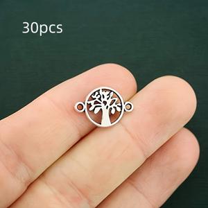 30개 생명의 나무 참 커넥터, 18X12mm 참 펜던트, 창의적인 주얼리 제작, 귀걸이 팔찌 목걸이 추가, 공예용