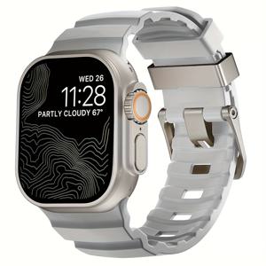 아웃도어 스포츠 스트랩, 부드럽고 편안한 손목 밴드, 남성용 아웃도어 액세서리, Apple Watch 시리즈 12 11 10 6 5 4 3 2 1 Se Ultra 시리즈에 적합, 42mm/44mm/45mm/49mm/(S10) 46mm 사이즈에 적합, 스마트 워치 교체용 액세서리