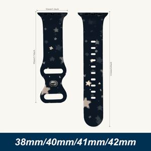 Apple Watch용 Ultra 1/2/3 패턴 실리콘 스트랩, 귀여운 디자인, Series 8/9/10 및 iWatch 호환. Smartwatch /5/6/7에 적합, 38/40/41/42mm 사이즈로 제공, 여성용 S10 SE1/2 포함. 세척 용이