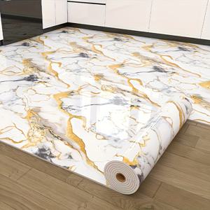 1롤 엑스트라 두꺼운 대리석 바닥 및 벽 스티커 - 3.0M X 59.99Cm, 욕실, 주방, 거실 & 침실 개조용 떼어내어 붙이는 비닐 타일 - 방수, 간편한 청소, 자가 접착 대리석 디자인