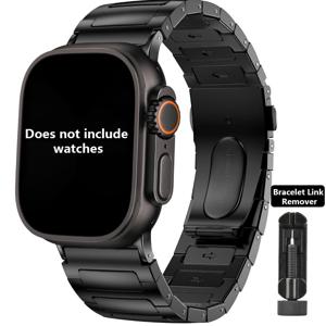 V- 스테인리스 스틸 스트랩 Apple Watch Ultra3/2/1 사이즈 49mm 46mm 45mm 44mm 42mm 호환, 남성용 내구성 좋은 메탈 밴드 Iwatch 시리즈 11 10 6 5 4 SE3/2/1
