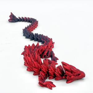 1개 11.81In 3D 프린팅 대형 신룡 30Cm 보석 드래곤 모델, 움직이는 인형 장난감, 날카로운 모서리, 고급 그라데이션 소재, 다양한 색상으로 제작, 가정 거실 방 장식 및 모델 애호가에게 이상적인 선택