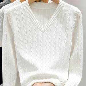 여성용 긴팔 티셔츠, 새로운 봄/가을 슬림핏 크롭 케이블 유니크 탑