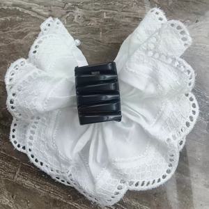 1개 새로운 한국식 레이스 엣지 헤어 클립, 한국식 레이지 패션 다용도 포니테일 클립, 머리 뒤쪽 머리핀 머리장식 클립