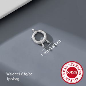 목걸이 걸쇠용 랍스터 걸쇠 커넥터 1개/팩, 10mm/12mm/14mm/16mm, 핸드메이드 DIY 팔찌용 은색 스프링 걸쇠 헤드 액세서리